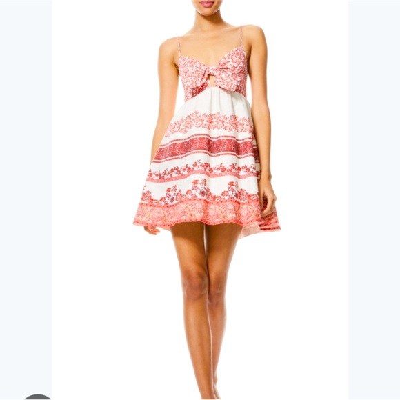 Alice and Olivia Melvina Gathered Babydoll Dress - Picture 2 of 3